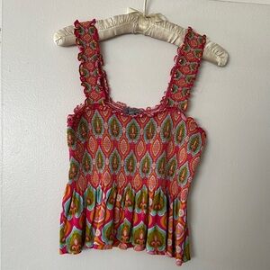 Anthropologie Conditions Apply - Vibrant Patterned Sleeveless Top